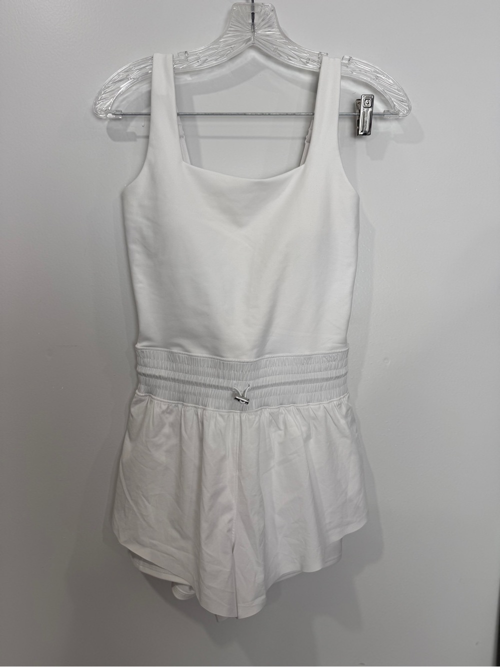 White Women's Tank Romper Shorts